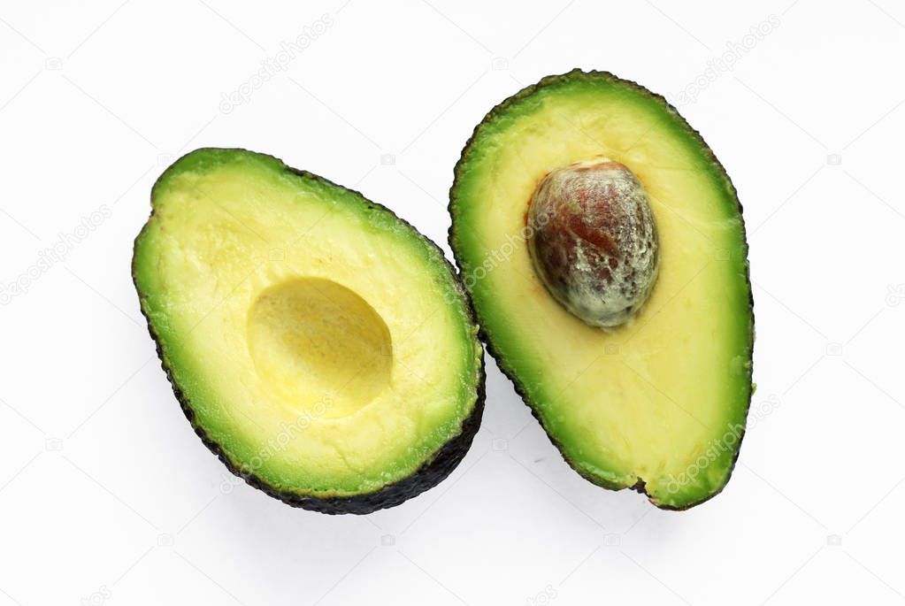 Haas avocado isolated on a white studio background