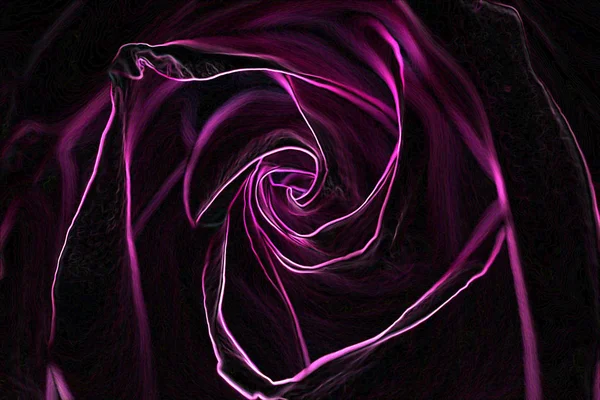 Skeleton rose flower. Digital art. Place for text
