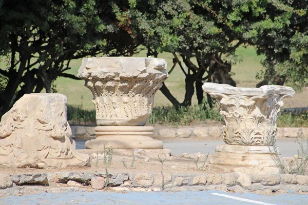 Romeinse ruïnes in het park, Ashkelon, Israël — Stockfoto