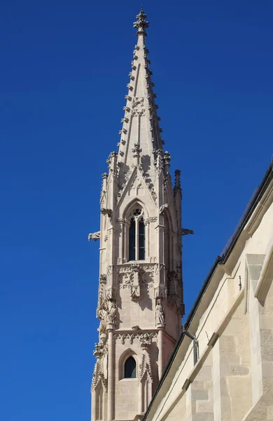 Tower of Convent of the Order of St Clare Nuns (Poor Clares) on Farska street in Bratislava, Slovakia — Stock Photo, Image