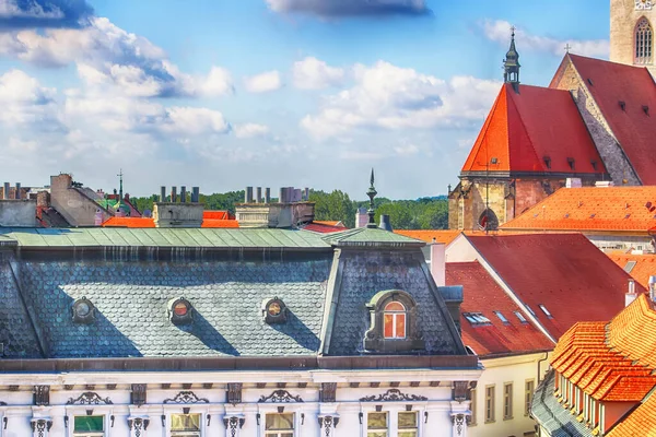 Palugyayov Palast Mitte Martin Kirche Rechts Schöner Himmel Mit Wolken — Stockfoto