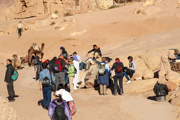 Sinai Egypt December 2010 Unidentified People Excursion Catherine Monastery — Stock Photo, Image