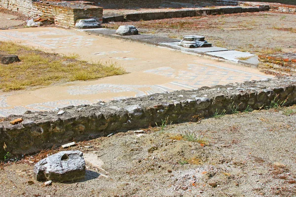 Remains Archaic Roman Era Mosaic Found Ancient Dion Greece — Stock Photo, Image