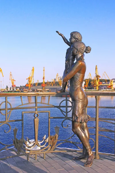 Odesa Ukraine Juli 2012 Monument Voor Sailor Wife — Stockfoto