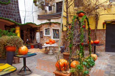 Vienna, AUSTRIA - 30 Aralık 2007 KunstHausWien Verandası. Viyana 'da sanatçı Friedensreich Hundertwasser tarafından tasarlanmış bir müzedir. Landstrase bölgesindeki bu müze, Hundertwasser 'ın çalışmalarının kalıcı olarak sergilendiği tek müzeye ev sahipliği yapıyor.