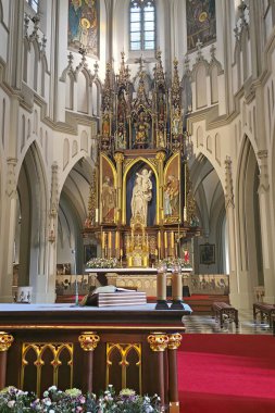 Krakow, Poland - April 22, 2025: View on interior of the St. Joseph Church