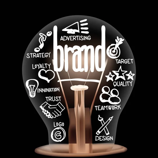 Marka Reklam Sadakat Hedef Tasarım Logo Konsepti Şeklinde Parlayan Lifli — Stok Vektör