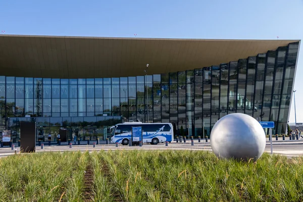 Saratov, Rusya - 22 Ağustos 2019: Gagarin havaalanı (20.08.2019 hizmete girdi)