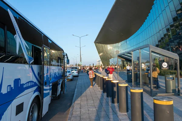 Saratów Rosja Sierpnia 2019 Autobus Lotnisko Gagarin — Zdjęcie stockowe