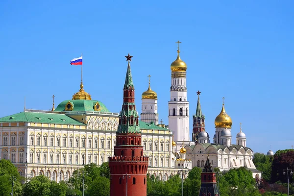 Reggel Nézet Tornyok Katedrálisok Moszkvai Kemlin — Stock Fotó