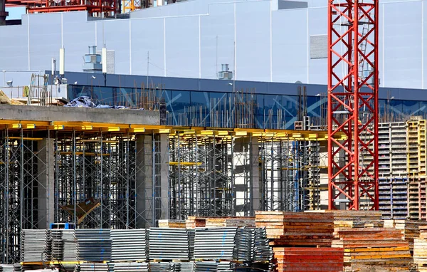 Construção Grande Escala Instalação Industrial — Fotografia de Stock