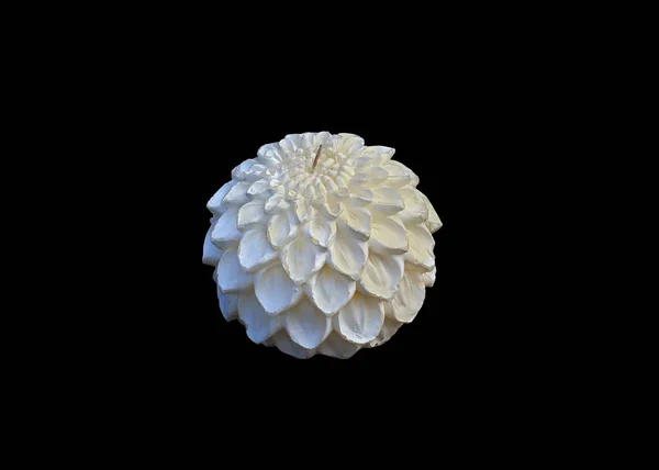 White Wax Candle Shape Decorative Petal — Stock Photo, Image
