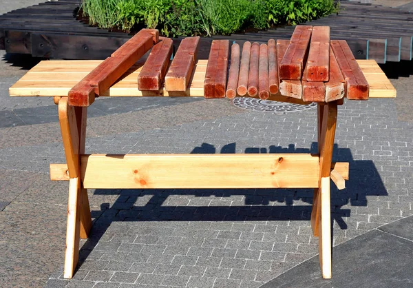 Processed Blanks Vintage Wooden Furniture Wooden Table — Stock Photo, Image