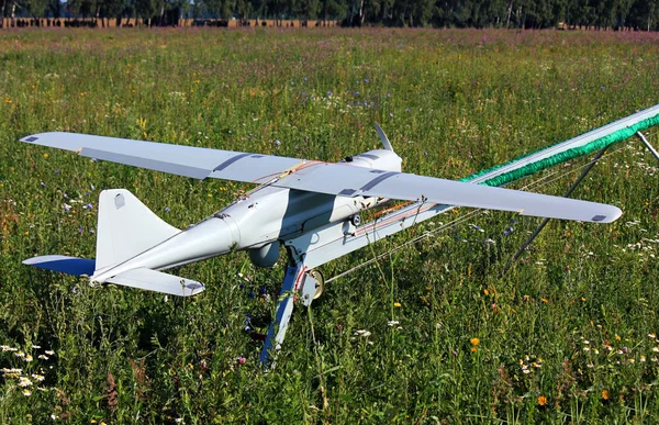 Intelligent Drone Lanseringen Enheten Före Spaning Flygresan — Stockfoto