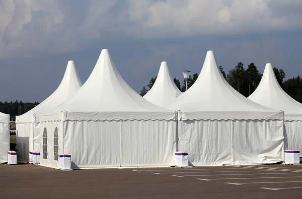 White awnings — Stock Photo, Image