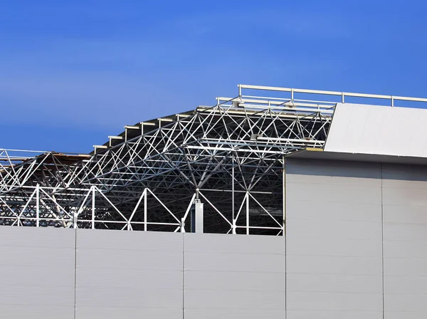 Large-scale construction of the industrial facility — Stock Photo, Image