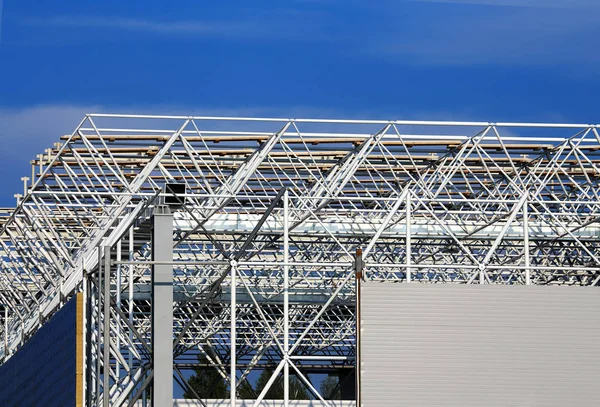 Construcción a gran escala de la instalación industrial — Foto de Stock