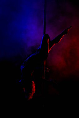 Pole dans kız siluet dumanlı