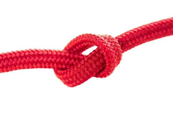 Cordones de zapatos rojos con un nudo —  Fotos de Stock