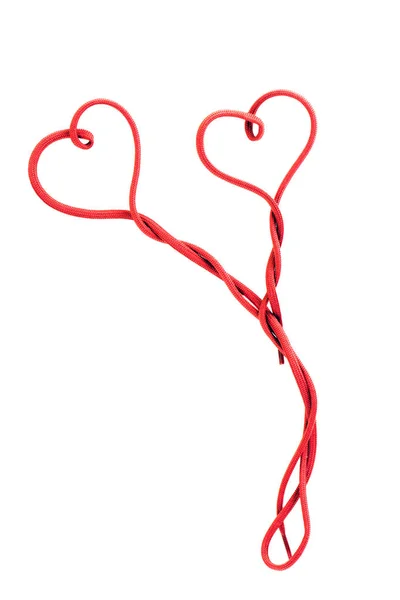 Шнурки в форме сердца — стоковое фото