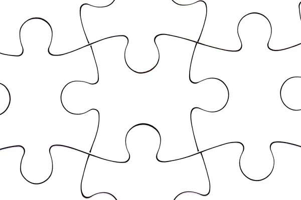 White jigsaw puzzle — Stock Photo, Image