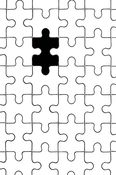 白いジグソーパズル — ストック写真