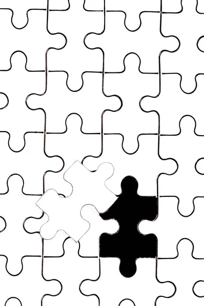 White jigsaw puzzle — Stock Photo, Image