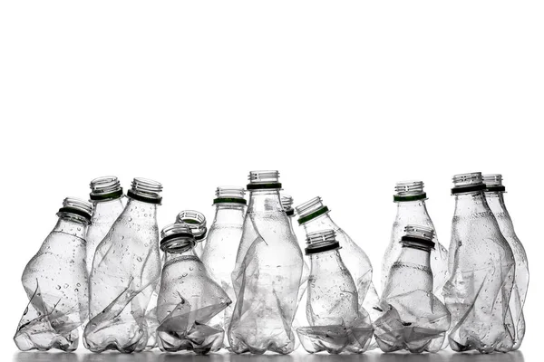 Smashed plastic bottles — Stock Photo, Image