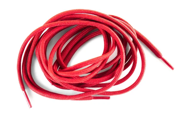 Red shoe laces Stock Photo
