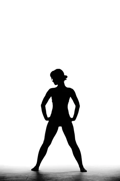 Silhouette full female body — Stock Photo, Image