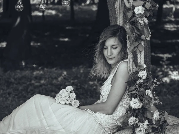 Beautiful bride at vintage wedding