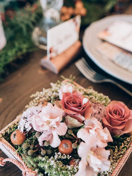 Decoração Casamento Perfeito Decorações Mesa Flor Para Casamento — Fotografia de Stock