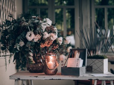 Düğün dekorasyon. Tablo düğünde ayarla. 