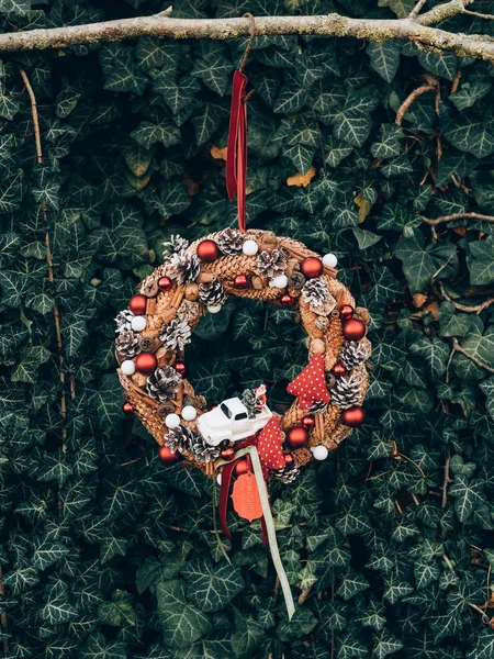 Advent Krans För Pre Juletid Diy Juldekorationer — Stockfoto