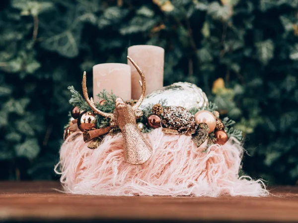 Advent Krans För Pre Juletid Diy Juldekorationer — Stockfoto