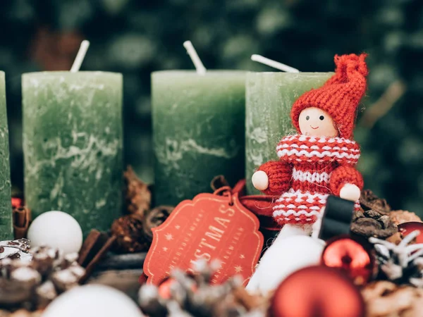 Advent Krans För Pre Juletid Diy Juldekorationer — Stockfoto
