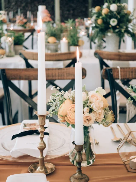 Bruiloft Decoratie Trouwlocatie — Stockfoto