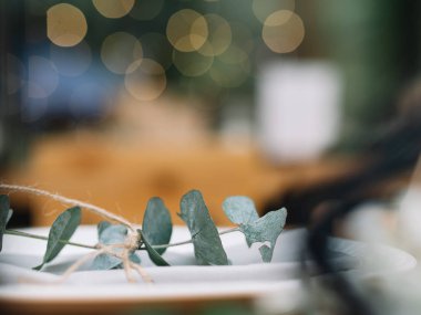 Düğün dekorasyonu. Doğal stili olan düğün mekanı.