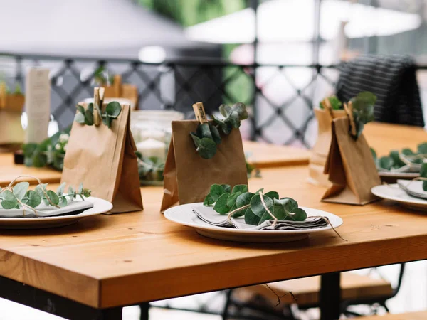 Decoración Boda Lugar Boda Con Estilo Natural —  Fotos de Stock