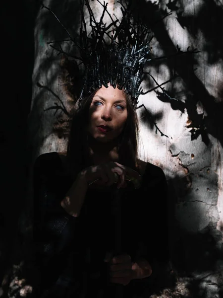 Korkunç Kadının Cadılar Bayramı Portresi — Stok fotoğraf