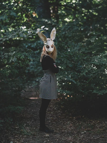 Halloween Portrét Strašidelné Ženy — Stock fotografie