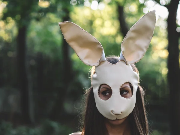 Halloween Portrét Strašidelné Ženy — Stock fotografie