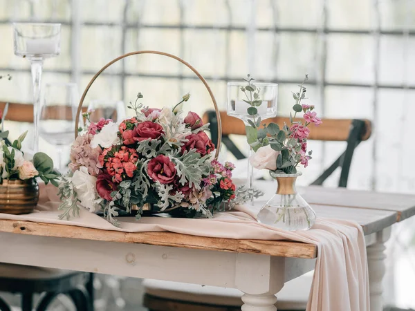 Düğün Resepsiyon Masası Ayarları — Stok fotoğraf