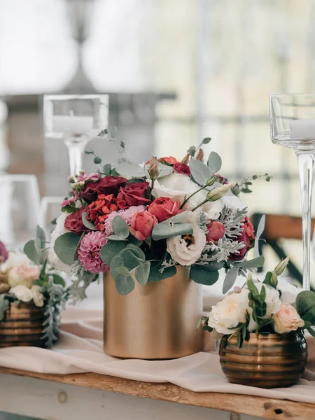 Hochzeitstisch Gedeckt — Stockfoto