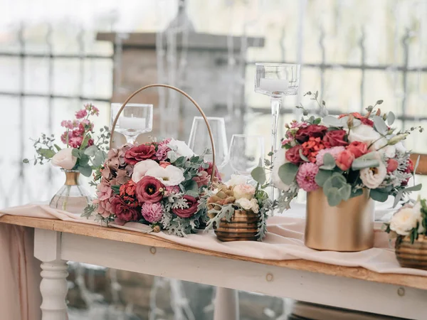 Configuração Mesa Recepção Casamento — Fotografia de Stock