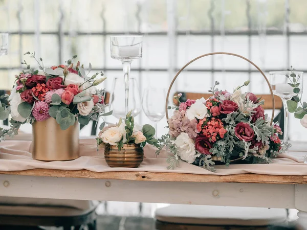 Ontvangsttafel Voor Bruiloften — Stockfoto