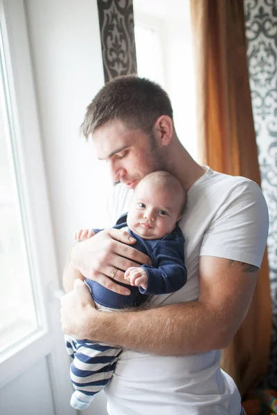 Father holding his little baby — Stock Photo, Image