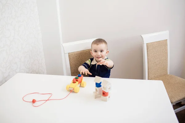 Cute baby boy with blocks — Stock Photo, Image