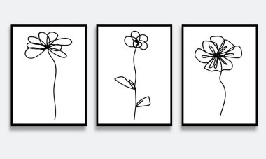 El çizimi çiçekler. vektör illüstrasyonu.