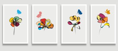 suluboya çiçekli soyut renkli arkaplan